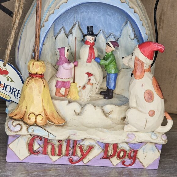 VTG‎ Jim Shore Heartwood Creek "Chilly Dog" Snowman Figurine Winter Decor 2007 - Picture 3 of 13